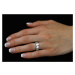 Oceľový prsteň - snubný - pre ženy RC2028-Z