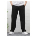 50373 Dewberry Elastic Waist Mens Trousers-BLACK