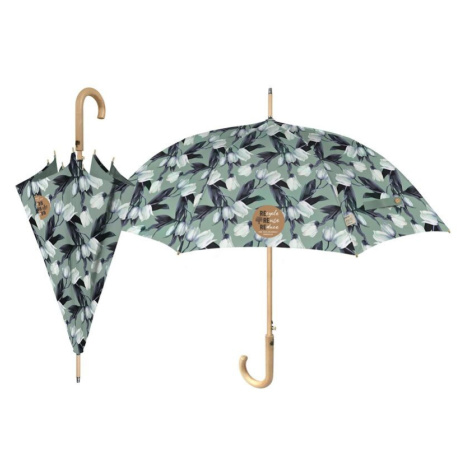 PERLETTI GREEN Dámsky automatický dáždnik TULIPANI, 19122