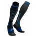 Compressport Alpine Ski Full Black/Estate Blue T1 Bežecké ponožky