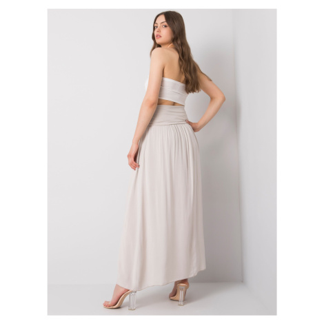 OH BELLA Beige Long Skirt