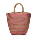 Manebi Kabelka Natural Raffia Summer Bag v 5.8 AD Ružová