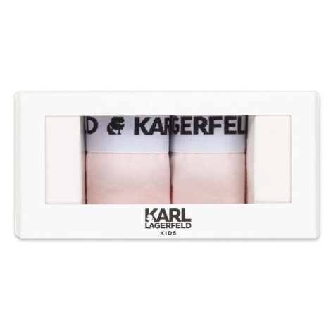 Detské nohavičky Karl Lagerfeld 2-pak ružová farba
