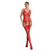 Passion ECO BS008 red - Bodystocking Farba: Červená