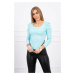 Blouse with puff sleeves mint