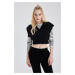 DEFACTO Polo Neck Relax Fit Crop Knitwear Sweater