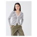 LC Waikiki V-Neck Striped Long Sleeve Women's Knitwear Cardigan