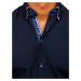 Tmavomodrá pánska košeľa s krátkymi rukávmi Bolf 2911-1