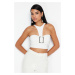 Trendyol Bridal White Crop Accessory Knitted Bustier