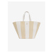 White-Beige Women's Striped Beach Bag Tommy Hilfiger - Women