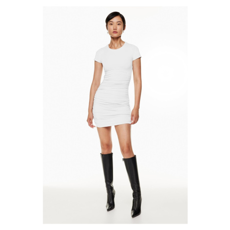 Madmext dámske biele plisované mini šaty
