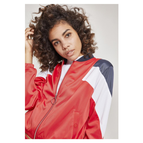 Women's 3-Tone Track Jacket firered/navy/white Urban Classics