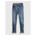 GAP Detské džínsy sky high rise skinny ankle jeans with stretch Modrá