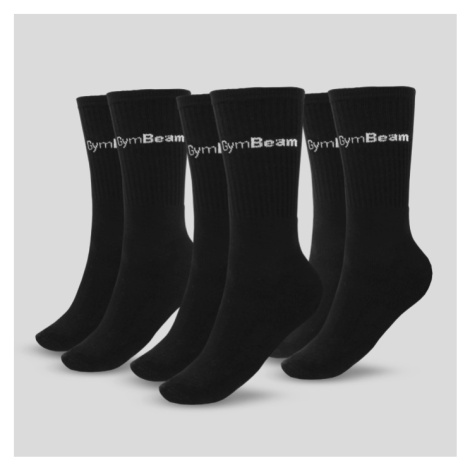 GymBeam Ponožky 3/4 Socks 3Pack Black  XL/XXL