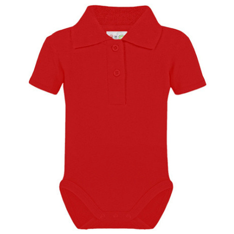 Link Kids Wear Detské body s golierom X947 Red