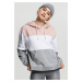 Women's Oversize 3-Tone Light Pink/White/Grey Hooded Oversize