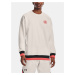 Men's Under Armour RIVAL FLC ALMA MATER CREW white sweatshirt