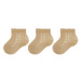 Condor Súprava 3 párov vysokých detských ponožiek 2.569/4 Béžová