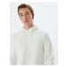 Koton Raised Cotton Basic Hooded Sweatshirt