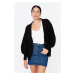 Trendyol Black Wide Fit Knitwear Cardigan