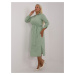 Svetlozelené bavlnené plus size šaty LK-SK-509675.88-green