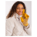 Dark yellow two-piece touch gloves