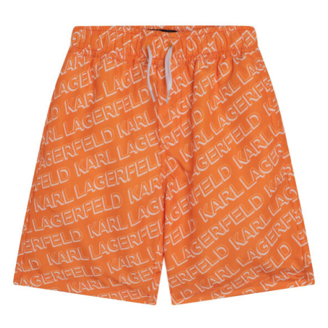 KARL LAGERFELD Plavecké šortky Z20099 M Oranžová Regular Fit