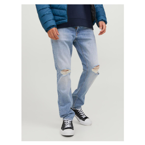 Svetlomodré pánske straight fit džínsy Jack & Jones Tim