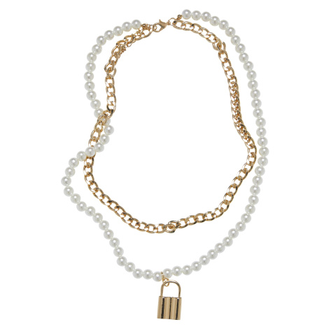 Pearl Layring Necklace - Gold Color Urban Classics