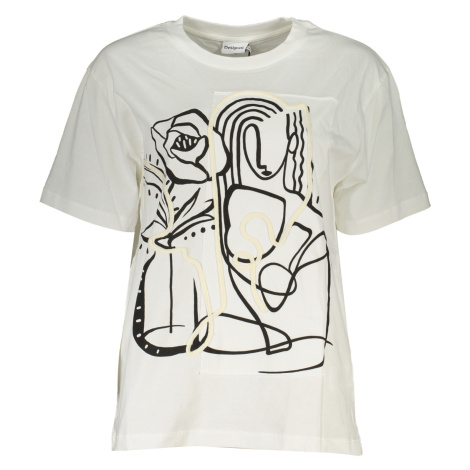 Desigual dámske tričko s krátkym rukávom biele