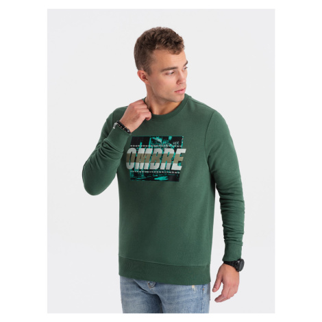 Ombre Men's printed over-the-head sweatshirt - green