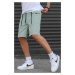Madmext Almond Green Basic Men's Capri Shorts With Pocket.