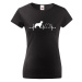 Dámské tričko pre milovníkov psov  Zlatý retriever tep  - darček pre psíčkarov