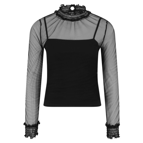 Women's Double-Layer Mesh L/S Black Urban Classics