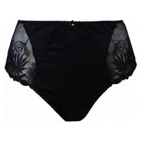 POUR MOI - St. Tropez black vyšívané nohavičky so zvýšeným pásom