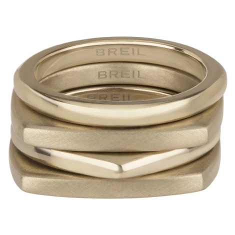 BREIL Moderná sada pozlátených prsteňov New Tetra TJ302 57 mm