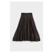 Sukňa Karl Lagerfeld Lurex Knit Pleated Skirt Čierna