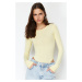 Trendyol Yellow Snaps Flexible Fitted Knitted Bodysuit