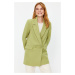 Trendyol Mint Regular Lined Double-Breasted Woven Blazer Jacket