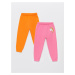 LC Waikiki Baby Girl Jogger Sweatpants with Elastic Waist Printed 2-Pack