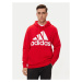 Adidas Mikina Essentials French Terry Big Logo Hoodie IC9365 Červená Regular Fit