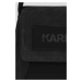 Semišová kabelka Karl Lagerfeld čierna farba