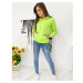 MODIVOS women's sweatshirt lime BY0582