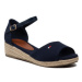 Tommy Hilfiger Espadrilky Rope Wedge Sandal T3A7-32185-0048 S Tmavomodrá