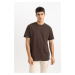 DEFACTO New Regular Fit Crew Neck Short Sleeve 100% Cotton Basic T-Shirt