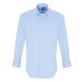 Premier Workwear Pánska bavlnená košeľa s dlhým rukávom PR244 Pale Blue -ca. Pantone 2717C