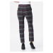 MiR Nohavice 259 Grey/Maroon Checked