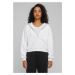 Women's Cozy Short Zip Sweatshirt White