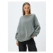 Koton Oversize Sweatshirt Stone Detailed Crew Neck Washed Raised