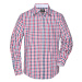 James & Nicholson Pánska kockovaná košeľa JN617 - Tmavomodrá / červeno-tmavomodro-biela